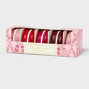 Two sets of Threshold Pink and Red Tealight Candles Set